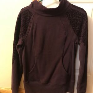 Floral flock pullover